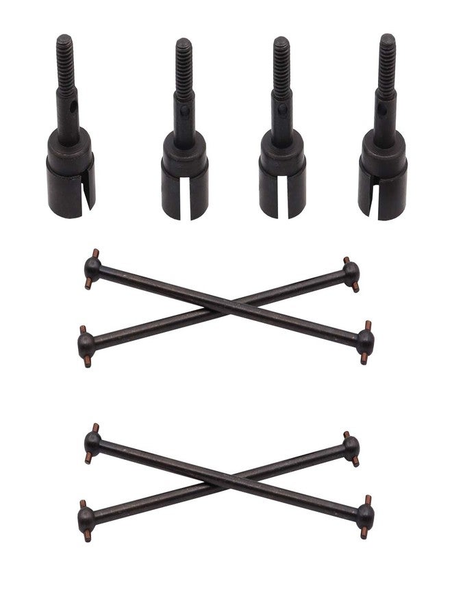 Treehobby 8 Pack Treehobby 90mm Stainless Steel 08029 Dogbones Drive Shaft & 02033 Stub Wheel Axle for 1/10 Redcat Volcano HSP Exceed RC Car Truck Replacement (Black) - Image 4